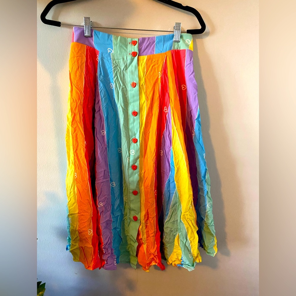 Rainbow & Heart A-Line Skirt